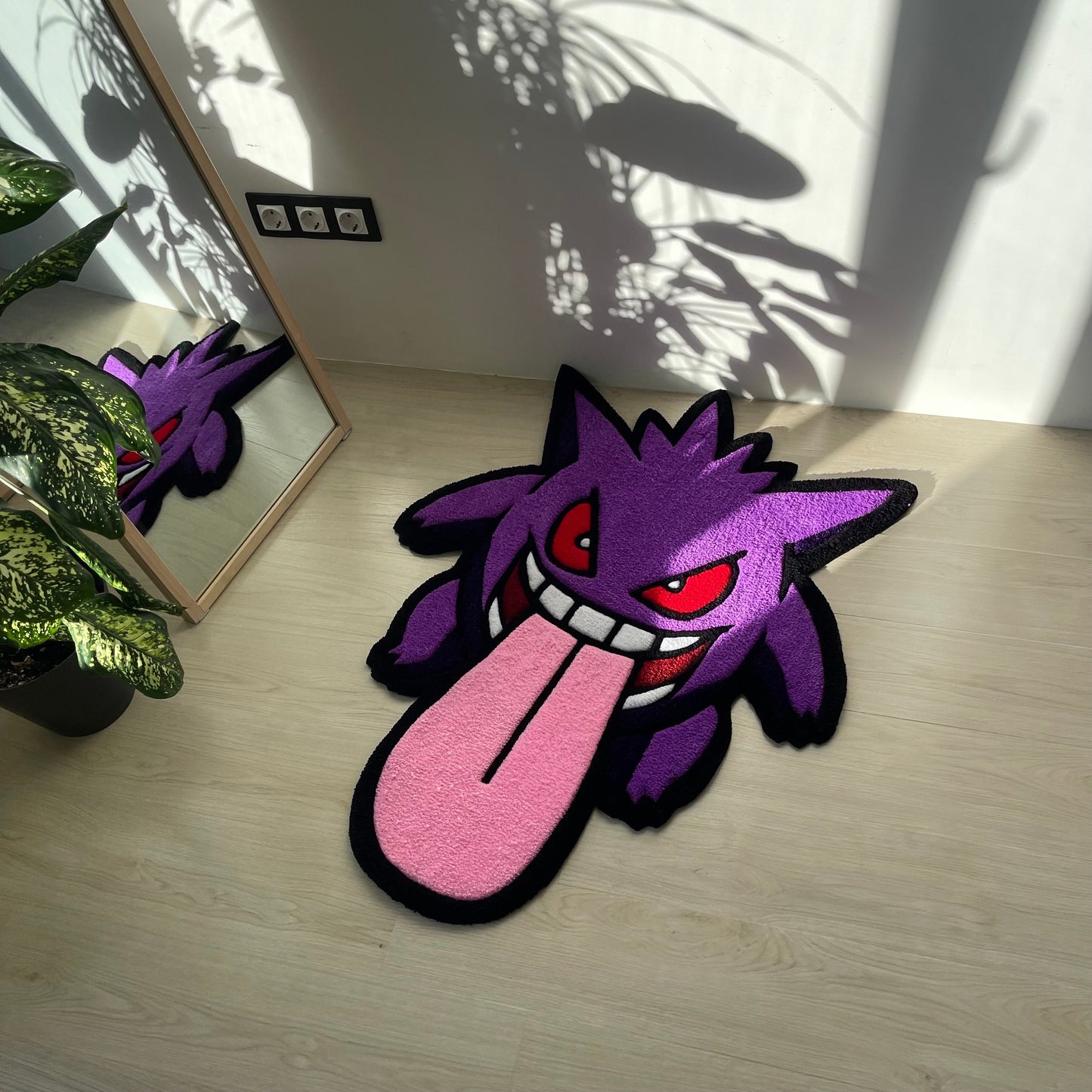 Handmade Purple Tufted Cartoon Rug: Gift for Fans (36”)