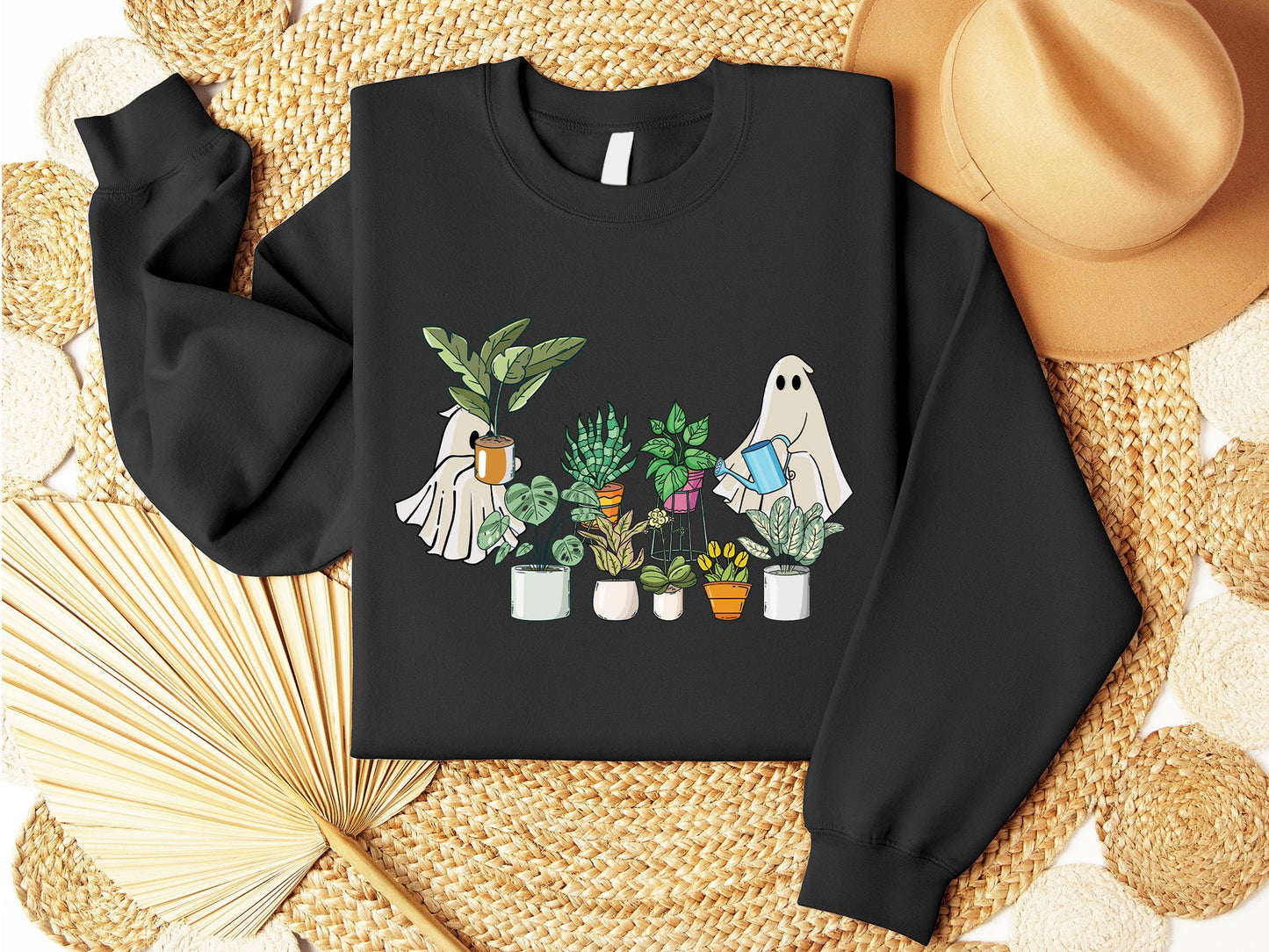 Cute Ghost Sweatshirt, Plant Lady Sweatshirt, Halloween Mom Sweater, Ghost Sweater, Plant Lover Gift, Funny Halloween, Fall Sweater