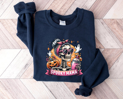 Spooky Mama Sweatshirt, Halloween Shirt, Spooky Shirt For Mom, Halloween Tee for Mom, Halloween Mama Sweater