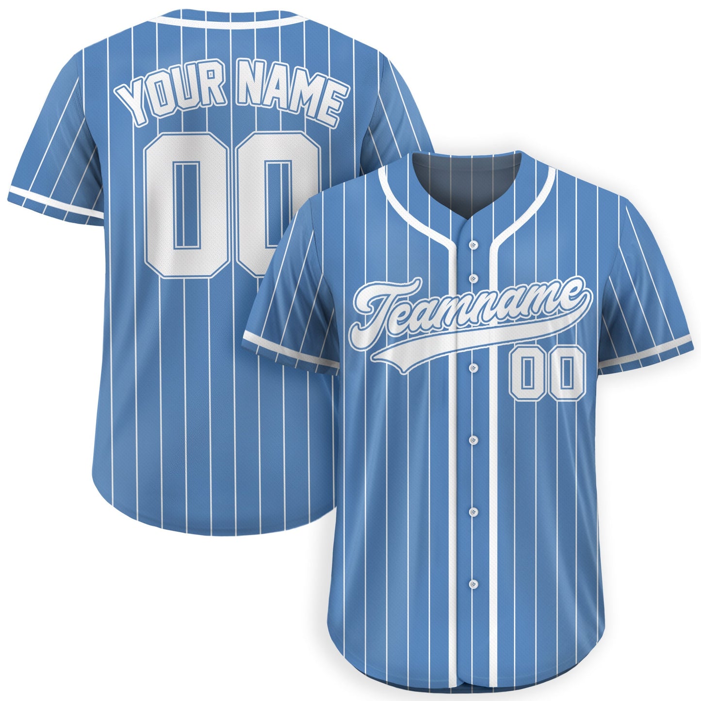 Custom Team Name Number Baseball Jersey Pinstripe, Custom Baseball Jersey for Men Women Youth Kid, Personalized Pinstripe Jersey Blue White