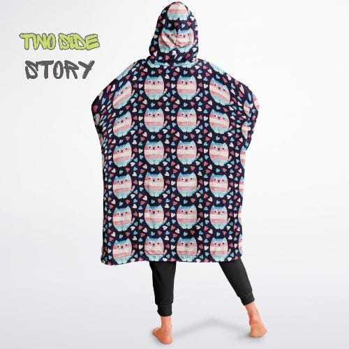 Unisex Reversible Adult Snug Hoodie,Trans Flag Reversible Oversized Hoodie Blanket,Lounge Wear,Unique Gifts,Christmas Gift,Dog Lover Gift