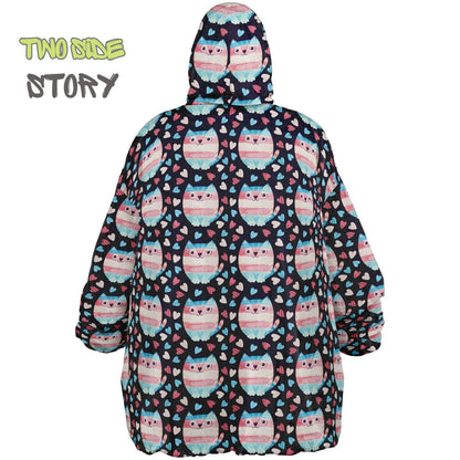 Unisex Reversible Adult Snug Hoodie,Trans Flag Reversible Oversized Hoodie Blanket,Lounge Wear,Unique Gifts,Christmas Gift,Dog Lover Gift