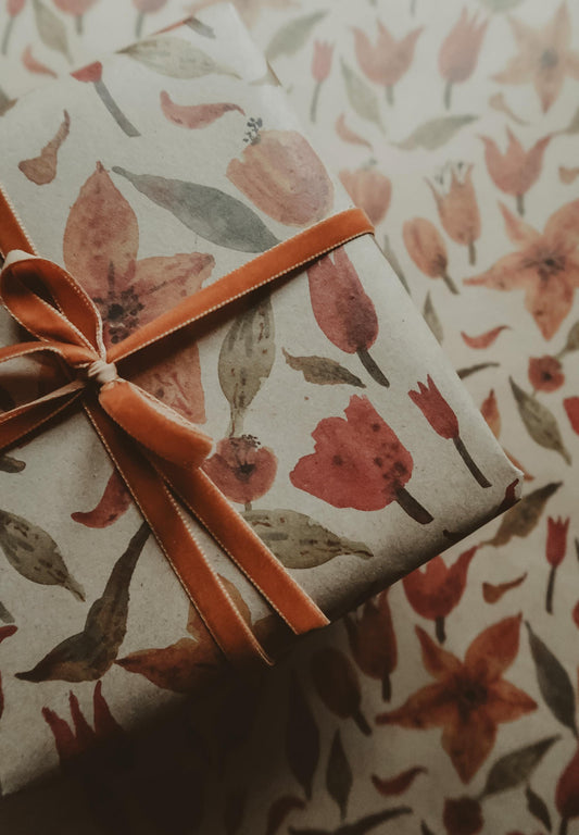 Tulips wrapping paper, Gift Wrap, gift wrapping paper, Gift Warp, Wrapping paper, gift paper, floral wrapping paper, recycled