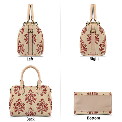 Scarlet Grace Leather Boston Handbag. Waterproof PU Leather Handbag, Top Handle Vegan Leather, Crossbody, Shoulder bag.