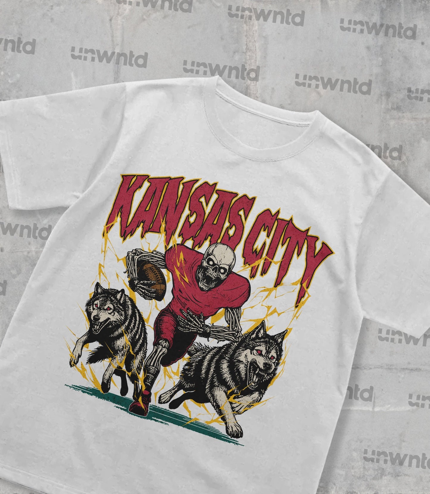 Kansas City Football Shirt - Graphic Tees - Skeleton Shirt - Merch Tee - Gift Shirt - Bootleg Shirt - Vintage - Skeleton Football Shirt