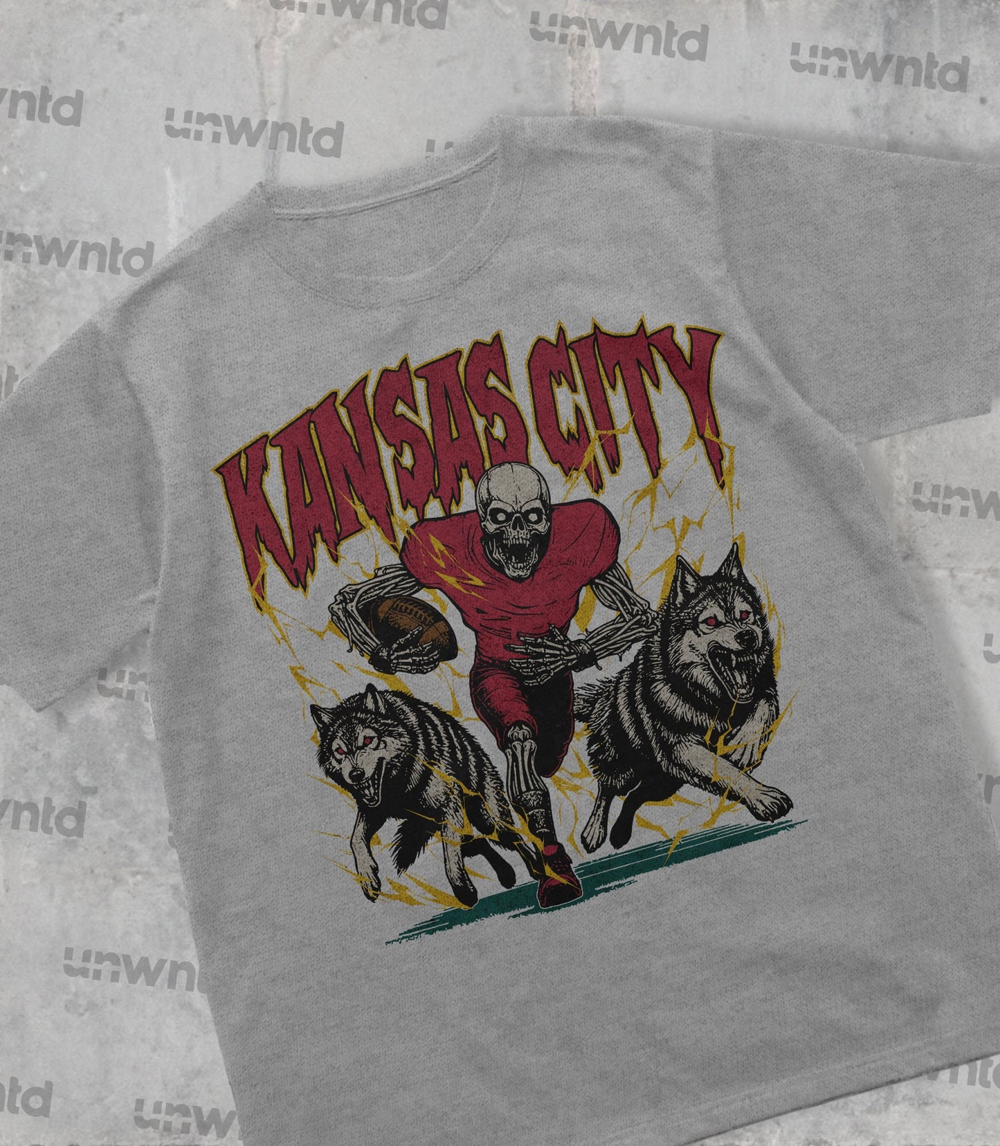 Kansas City Football Shirt - Graphic Tees - Skeleton Shirt - Merch Tee - Gift Shirt - Bootleg Shirt - Vintage - Skeleton Football Shirt