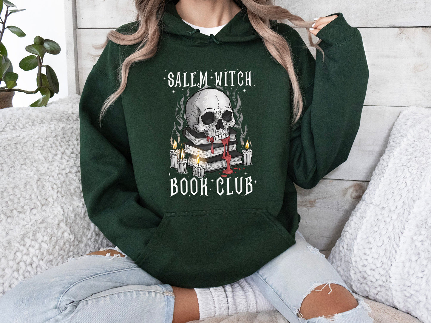Salem Witch Book Club Sweatshirt, Halloween Sweatshirt, Halloween Party Sweatshirt, Halloween Skeleton, Book Lover Sweat, Librarian Sweater