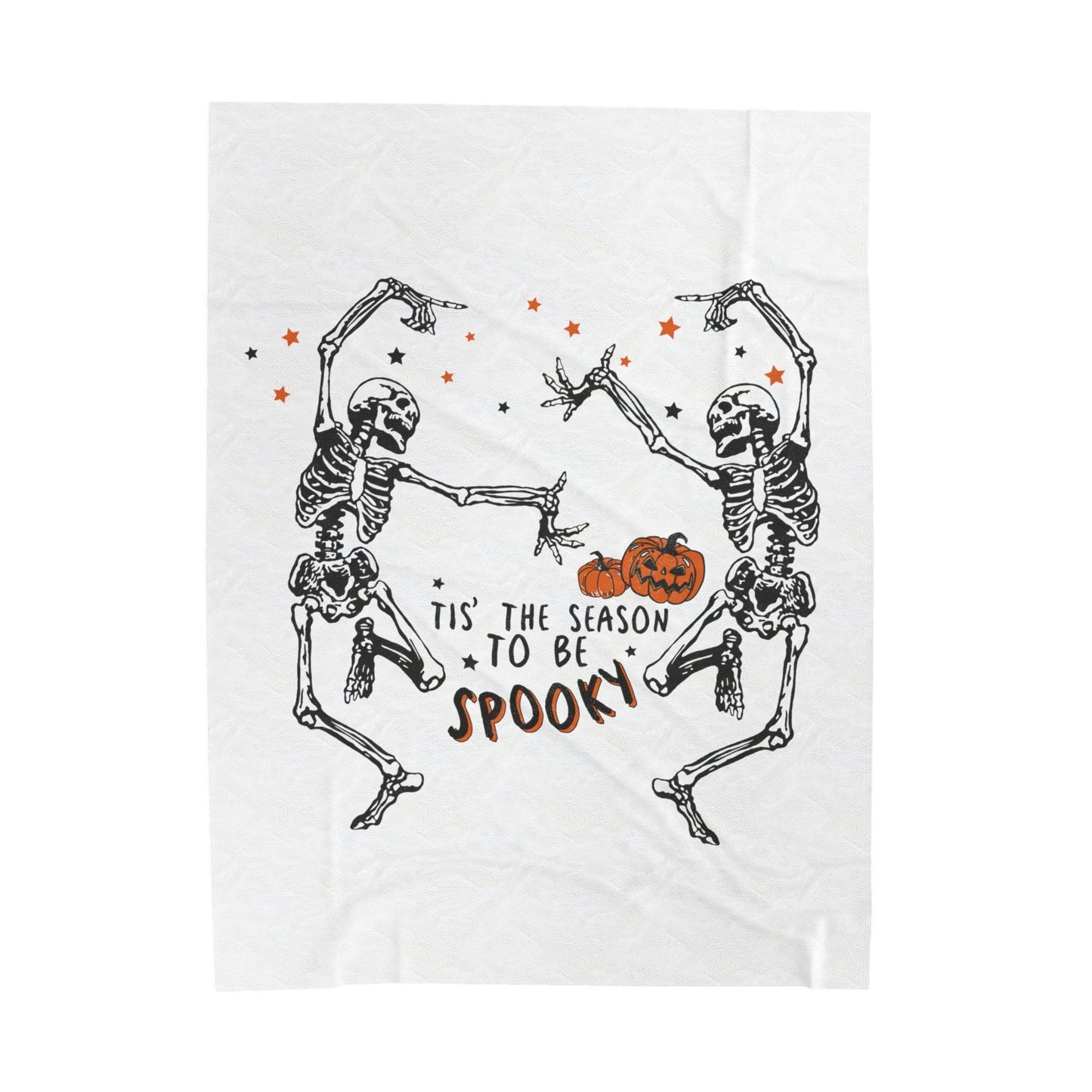 Halloween skeleton blanket, fall blanket funny skeleton blanket Halloween gift custom halloween gift blanket Velveteen Plush Blanket