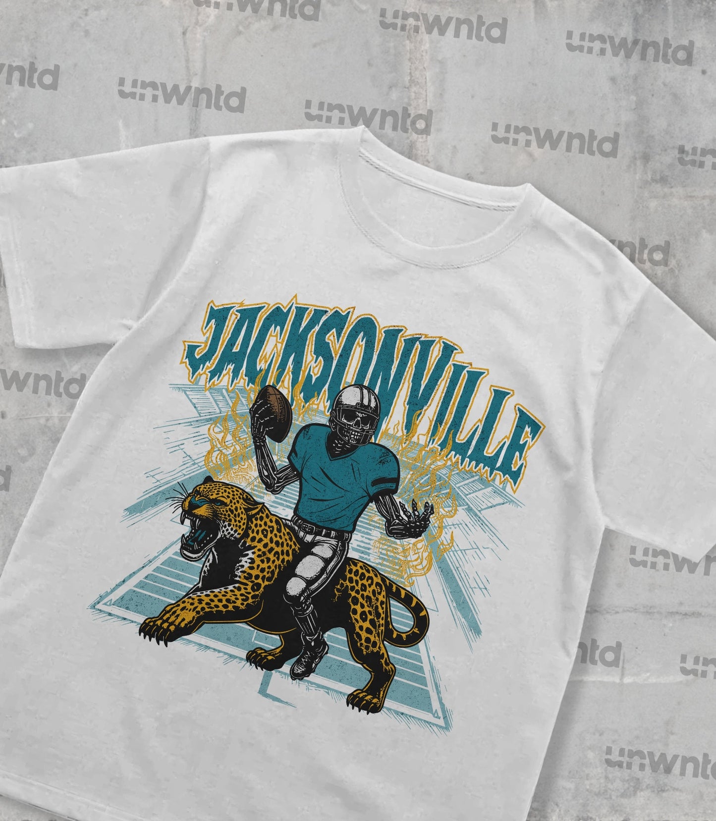 Jacksonville Football Shirt - Graphic Tees - Skeleton Shirt - Merch Tee - Gift Shirt - Bootleg Shirt - Vintage - Skeleton Football Shirt