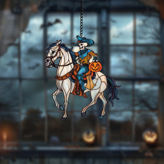 Human Skeleton Window Decor, mythical creature Acrylic Window Hanging Art Decoration, Bat lovers gift, Halloween gift, Spooky Season decor