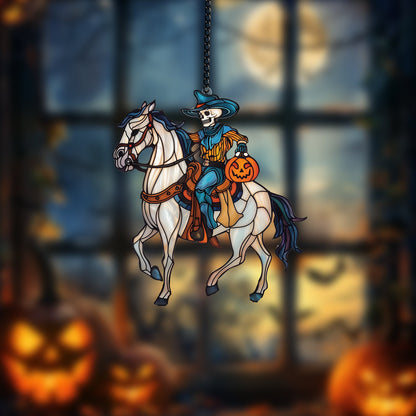 Human Skeleton Window Decor, mythical creature Acrylic Window Hanging Art Decoration, Bat lovers gift, Halloween gift, Spooky Season decor