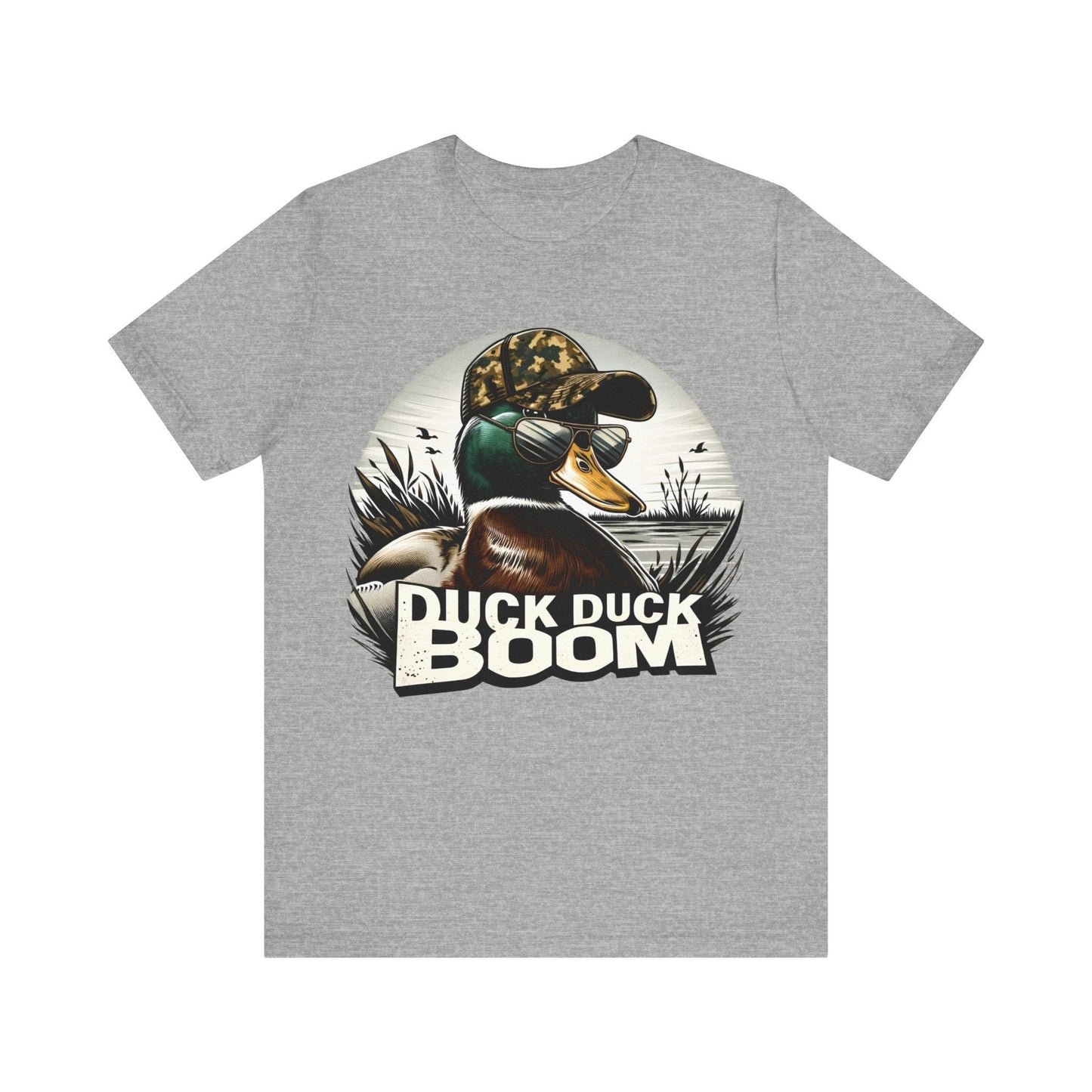 Duck Duck Boom Hunter T-Shirt: Mallard Camo Hunting Tee