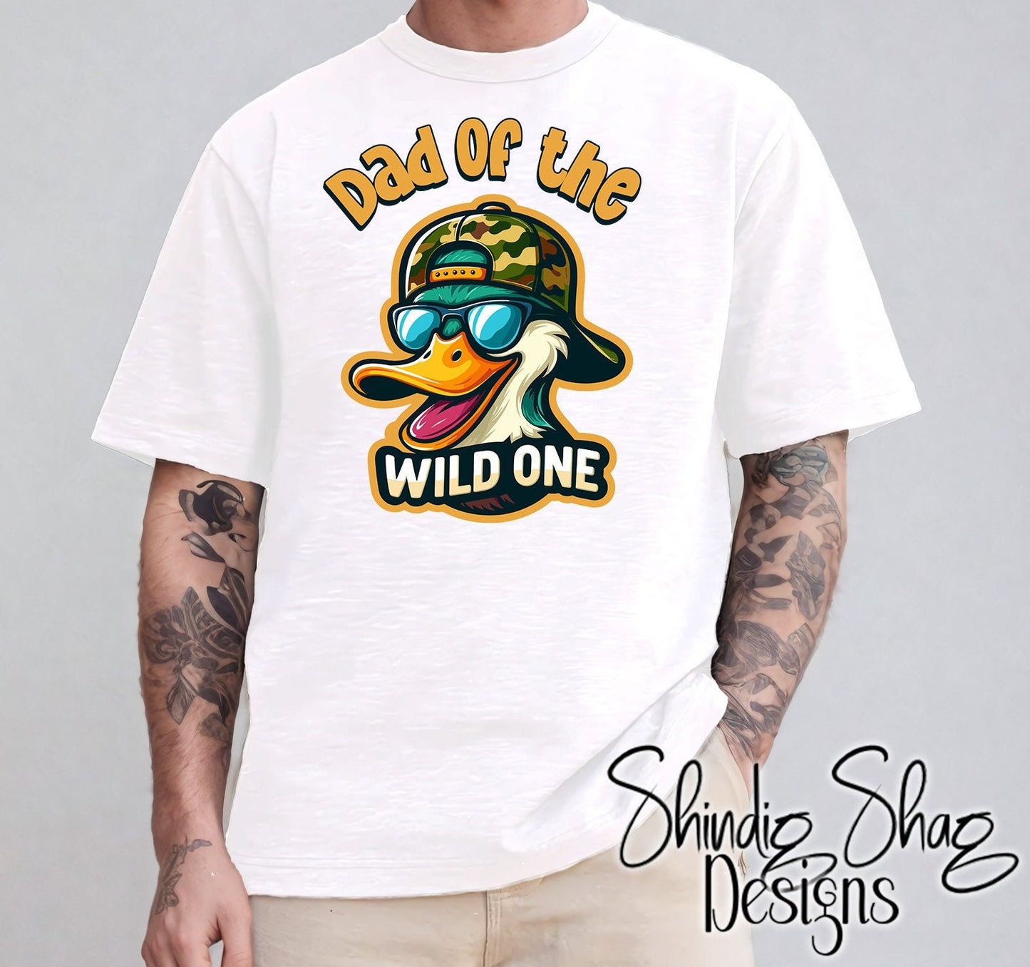 Dad of the Wild One T-Shirt: Duck Hunting Birthday - Bella Canvas 3001