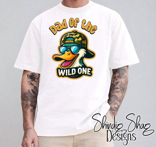 Dad of the Wild One T-Shirt: Duck Hunting Birthday - Bella Canvas 3001