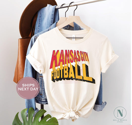 Retro Kansas City Football Shirt, Vintage Kansas City Football Shirt, Kansas City Football Women Shirt, Kansas City Football Toddler Shirt