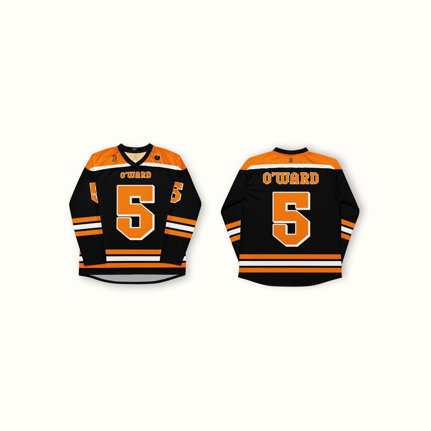 Racing Fan Oversized Hockey Jersey with Vibrant #5 Graphics