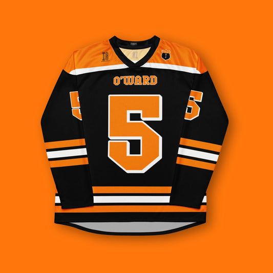 Racing Fan Oversized Hockey Jersey with Vibrant #5 Graphics