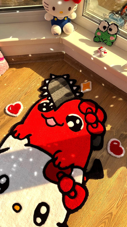 3.3 ft custom Puffy tufting rug | handmade rug