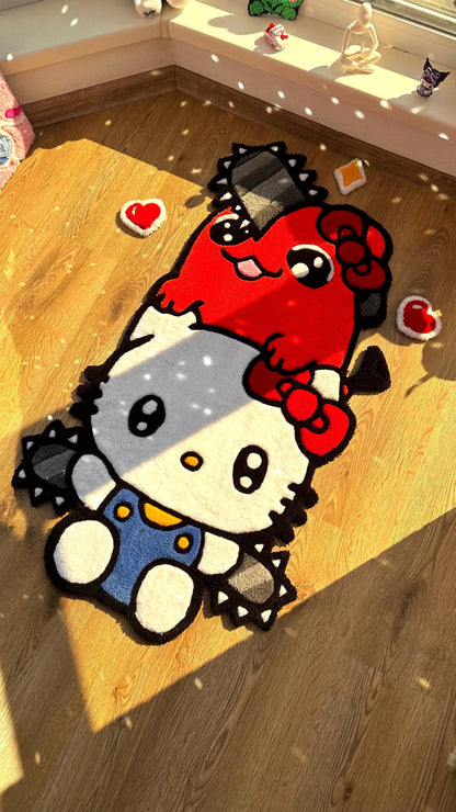 3.3 ft custom Puffy tufting rug | handmade rug