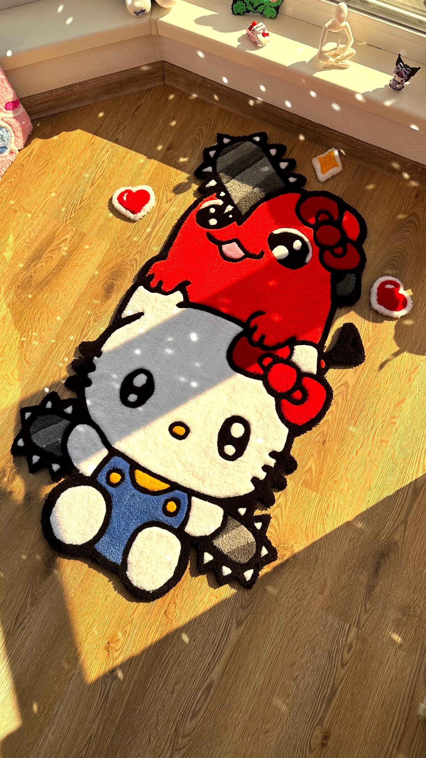 3.3 ft custom Puffy tufting rug | handmade rug