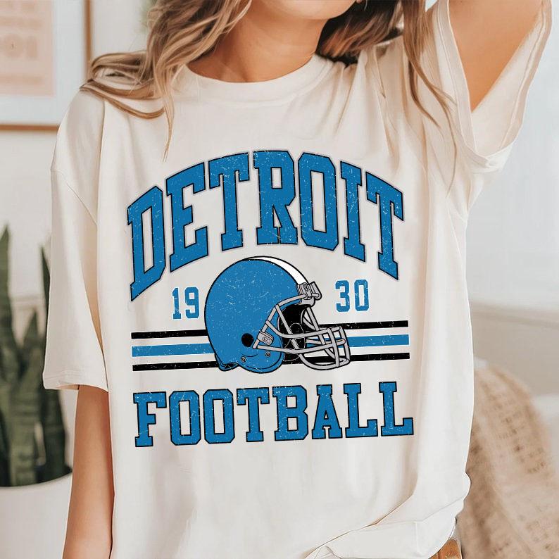 Vintage Detroit Football Shirt, Vintage Style Detroit Football Shirt, Detroit Football Shirt, Fan Gifts Tee, Football Tee, Sun Day Football