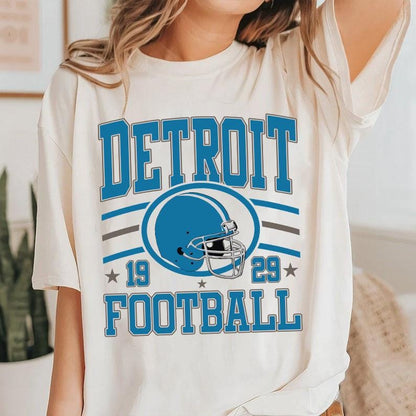 Retro Detroit Football Shirt, Vintage Detroit Football Shirt,Detroit Michigan Football Shirt, Sun Day Football,Detroit Football Women Shirt