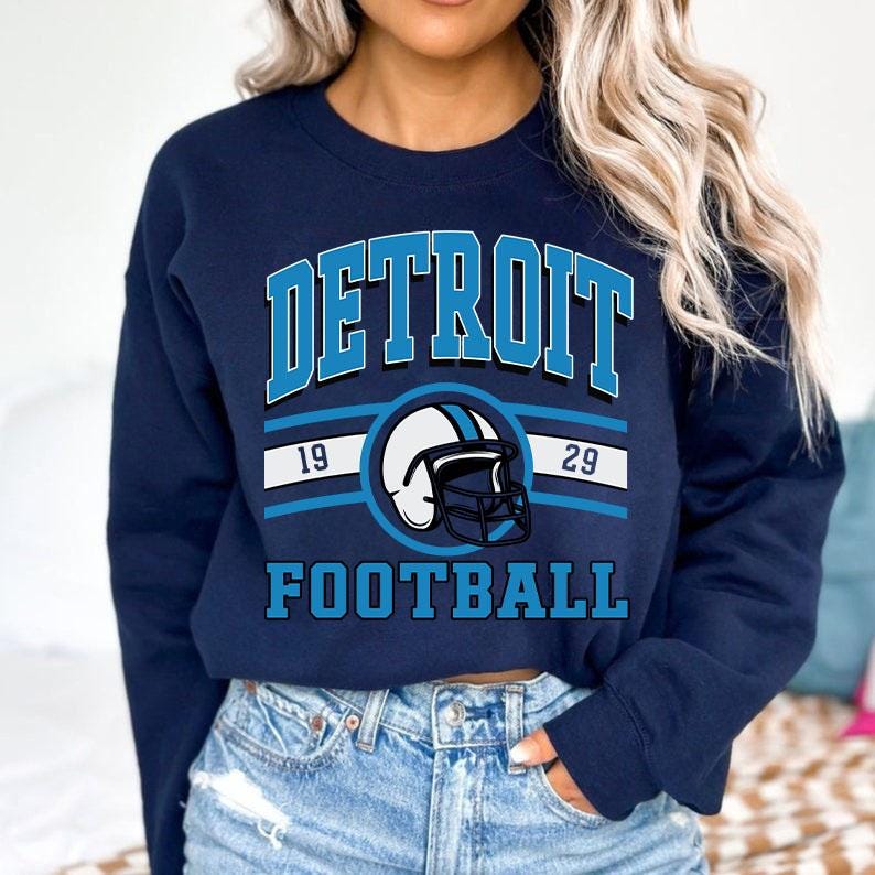 Vintage Detroit Football Shirt, Detroit Football Shirt, Fan Gifts Tee, Football Tee, Sun Day Football, Vintage Style Detroit Football Shirt