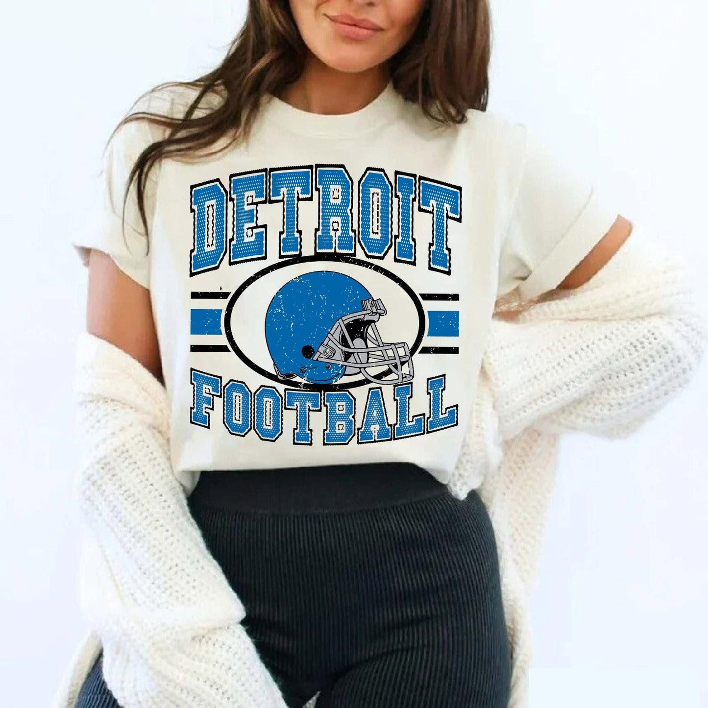 Detroit Football Shirt, Vintage Style Detroit Football shirt, Sunday Football, Detroit Football Sweatshirt, Game Day Football Shirt