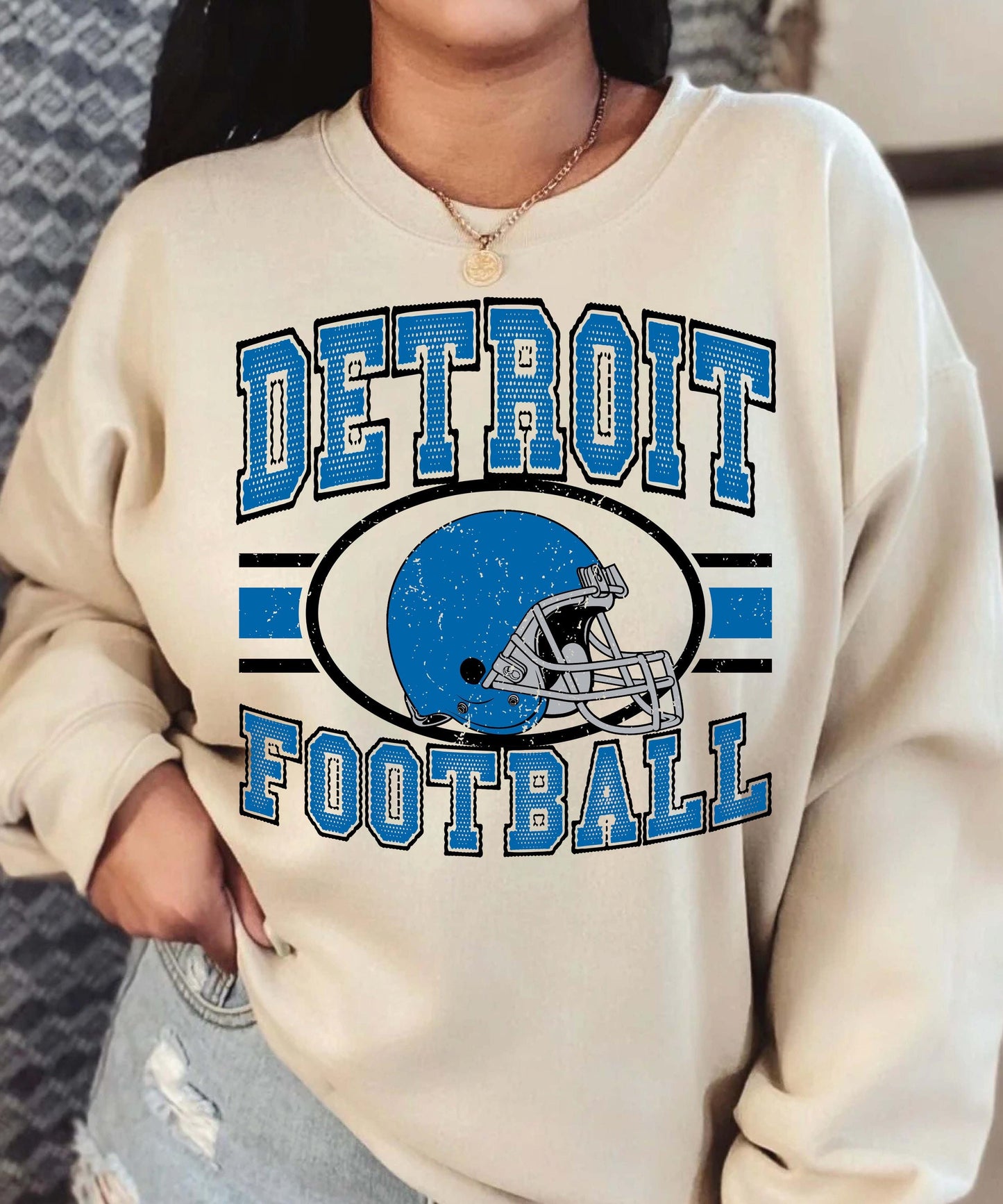 Detroit Football Shirt, Vintage Style Detroit Football shirt, Sunday Football, Detroit Football Sweatshirt, Game Day Football Shirt