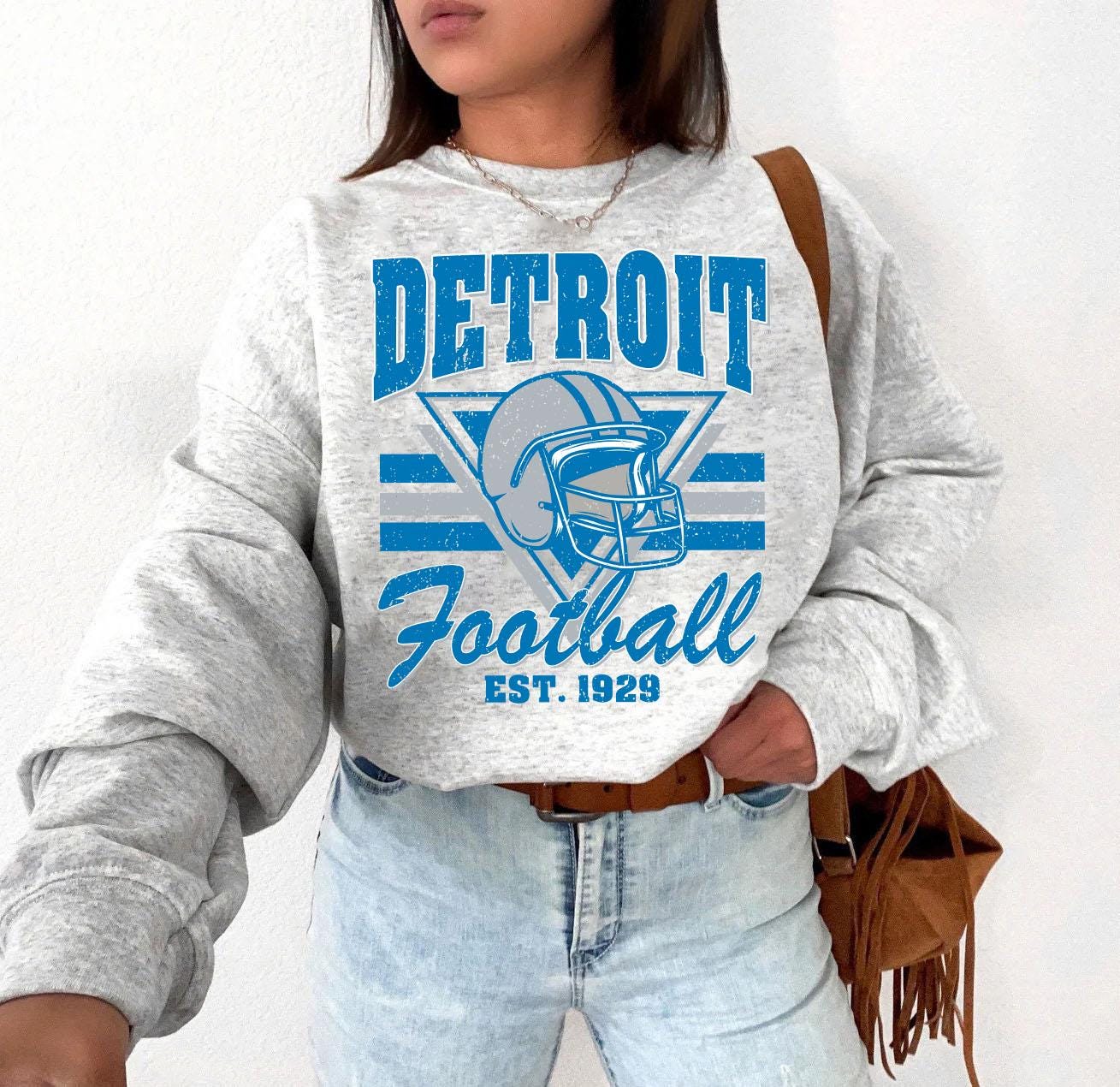 Vintage Style Detroit Football shirt, Sunday Football, Detroit Football Sweatshirt, Game Day Football Shirt, Detroit Football Shirt.