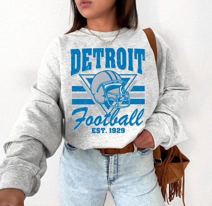 Vintage Style Detroit Football shirt, Sunday Football, Detroit Football Sweatshirt, Game Day Football Shirt, Detroit Football Shirt.