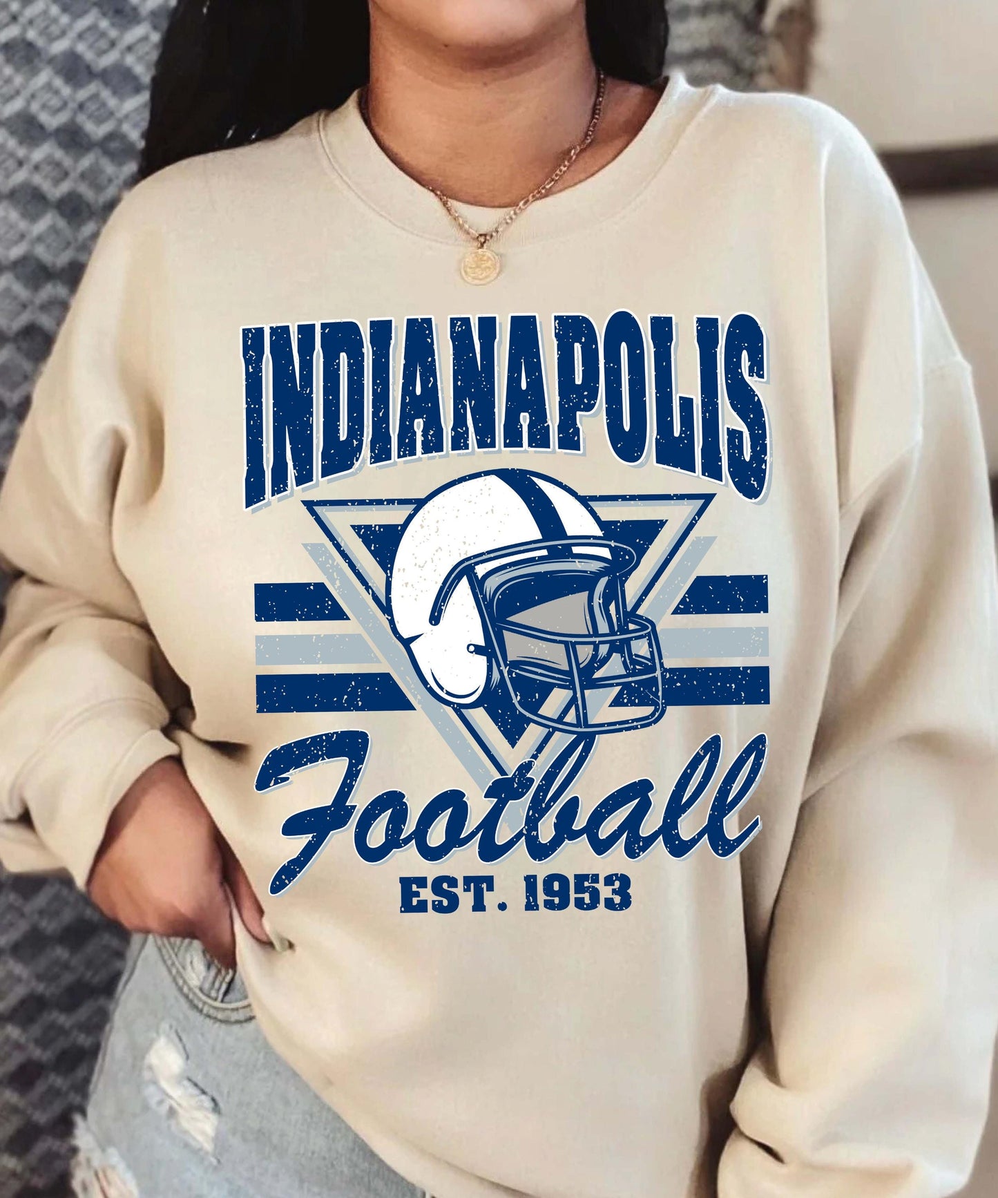 Indianapolis Football Sweatshirt,Trendy Indianapolis Football Fan Shirt,Indianapolis Game Day Shirt,Indianapolis Shirt,Sunday Football Shirt