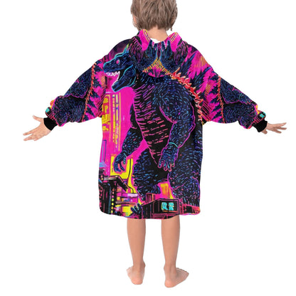Kids Blanket Hoodie Godzilla Gojira Kaiju Blankets Art Comics Retro