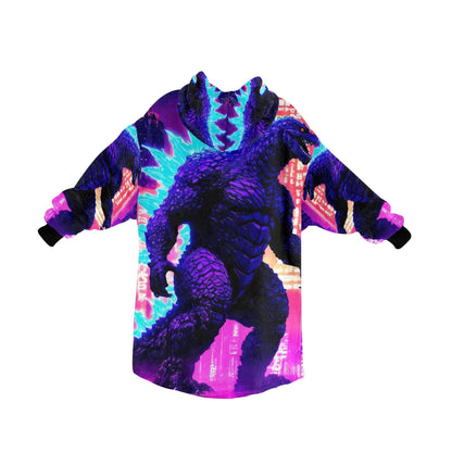 Kids Blanket Hoodie Godzilla Gojira Kaiju Blankets Comics Retro Neon Cartoon Godzillas
