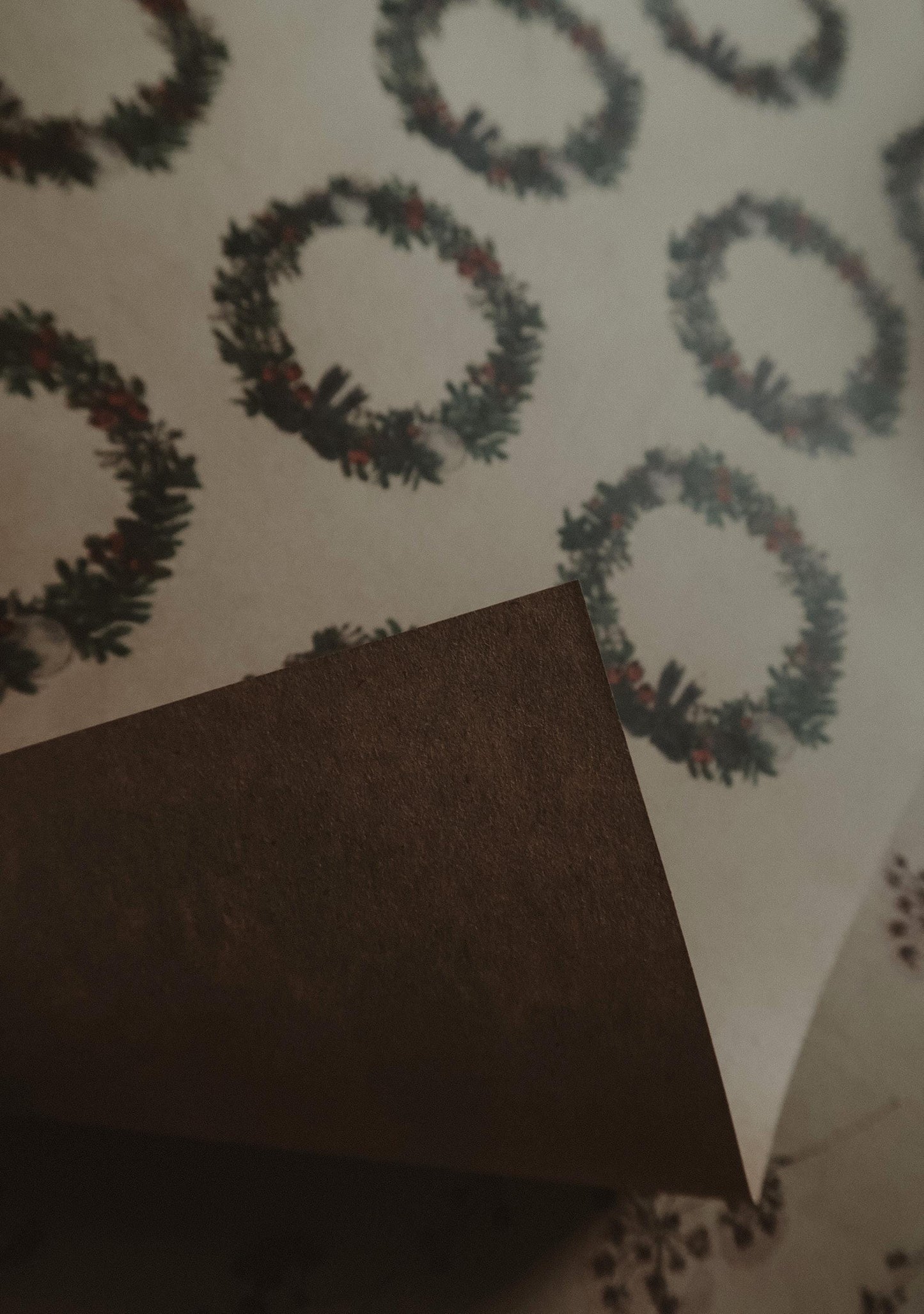 Christmas Wreath Wrapping paper, Christmas Gift Wrap, Rustic Christmas Wrap, Watercolour Christmas Gift Warp, Xmas Wrapping paper, gift