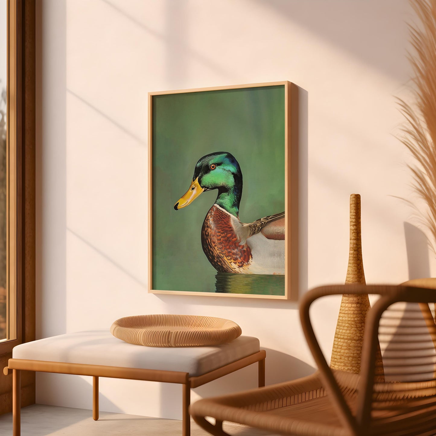 Vintage Mallard Print Retro Outdoors Poster Travel Poster Canadian Cabin Cottage Wall Art Waterfowl Duck Hunting Poster Art for Dad