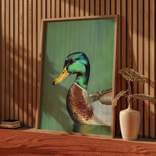 Vintage Mallard Print Retro Outdoors Poster Travel Poster Canadian Cabin Cottage Wall Art Waterfowl Duck Hunting Poster Art for Dad