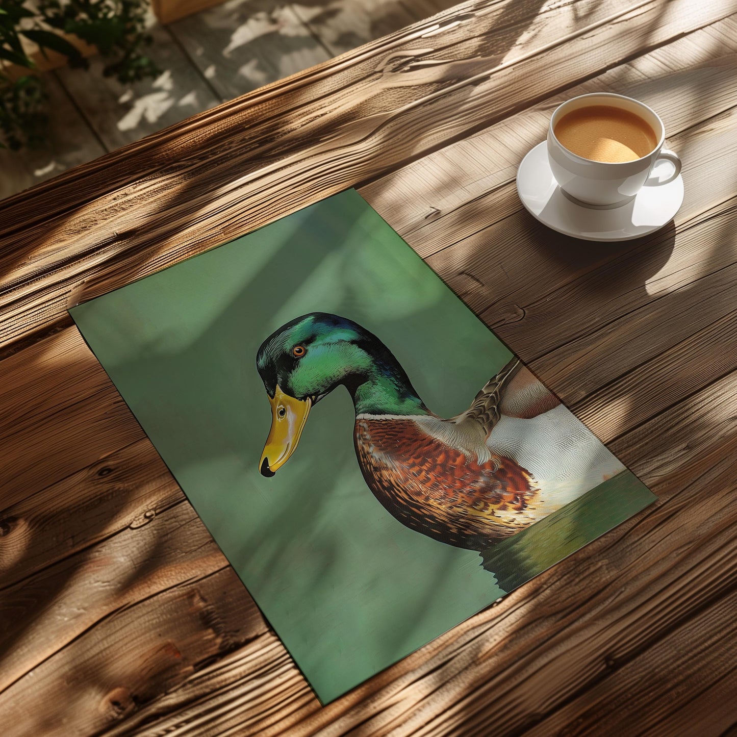 Vintage Mallard Print Retro Outdoors Poster Travel Poster Canadian Cabin Cottage Wall Art Waterfowl Duck Hunting Poster Art for Dad