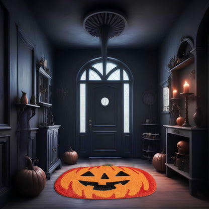 Pumpkin Rug, Halloween Rug, Tufted Look Rug, Halloween Decor, Gift For Halloween, Rugs For Living Room, Non Slip Rug, Home Decor Carpet