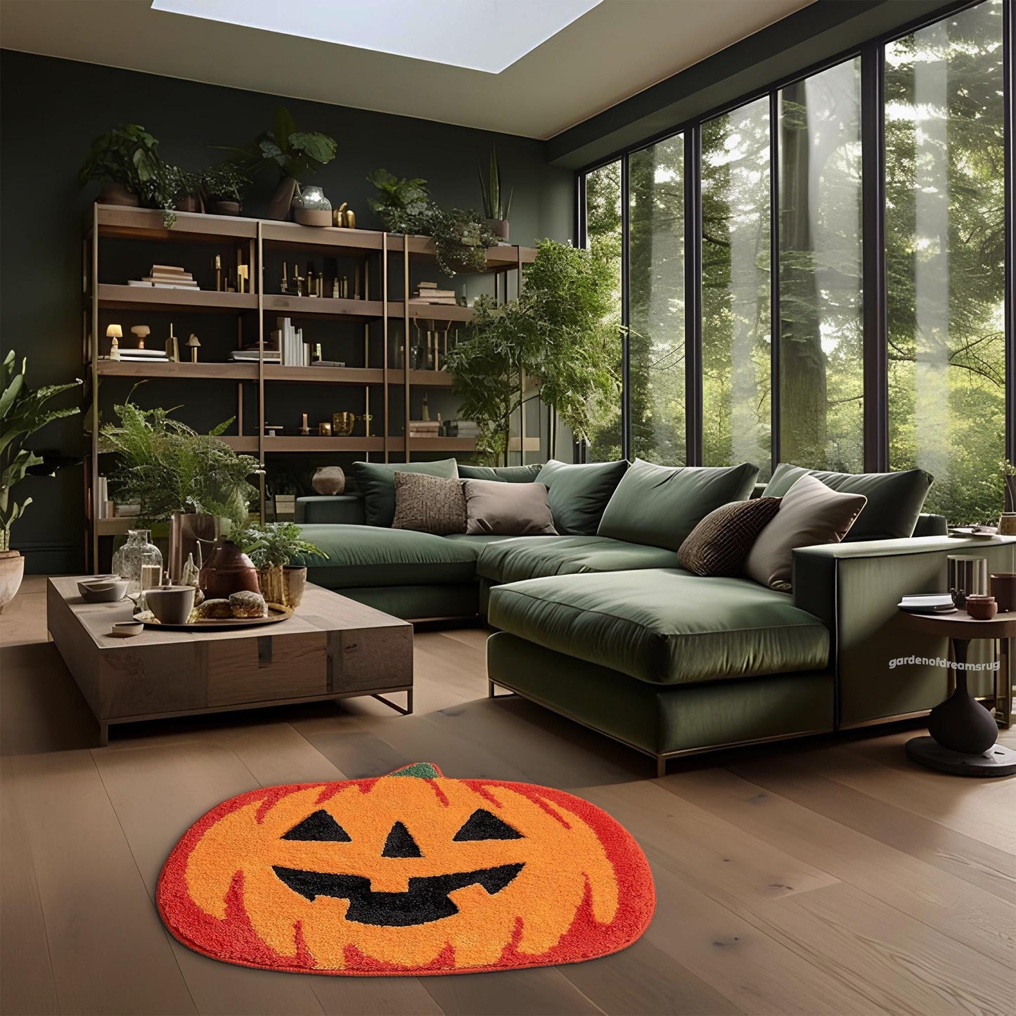 Pumpkin Rug, Halloween Rug, Tufted Look Rug, Halloween Decor, Gift For Halloween, Rugs For Living Room, Non Slip Rug, Home Decor Carpet