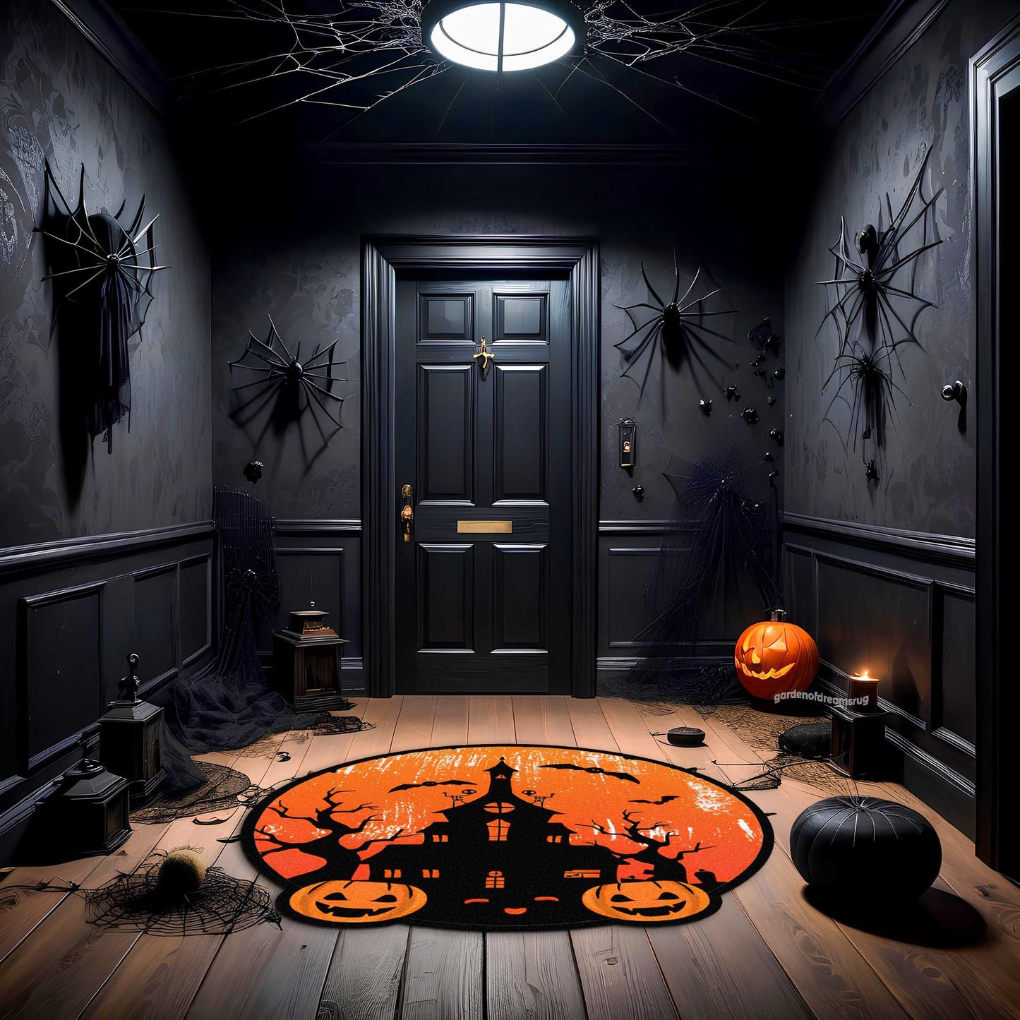 Pumpkin Rug, Happy Halloween Rug, Tufted Look Rug, Halloween Decor, Gift For Halloween, Rugs For Living Room, Anti Slip Rug, Home Decor Rug