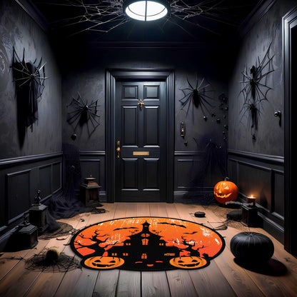 Pumpkin Rug, Happy Halloween Rug, Tufted Look Rug, Halloween Decor, Gift For Halloween, Rugs For Living Room, Anti Slip Rug, Home Decor Rug