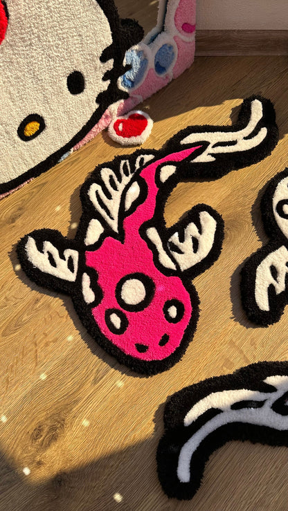 Custom Koi Yin Yang fish tufting handmade rug