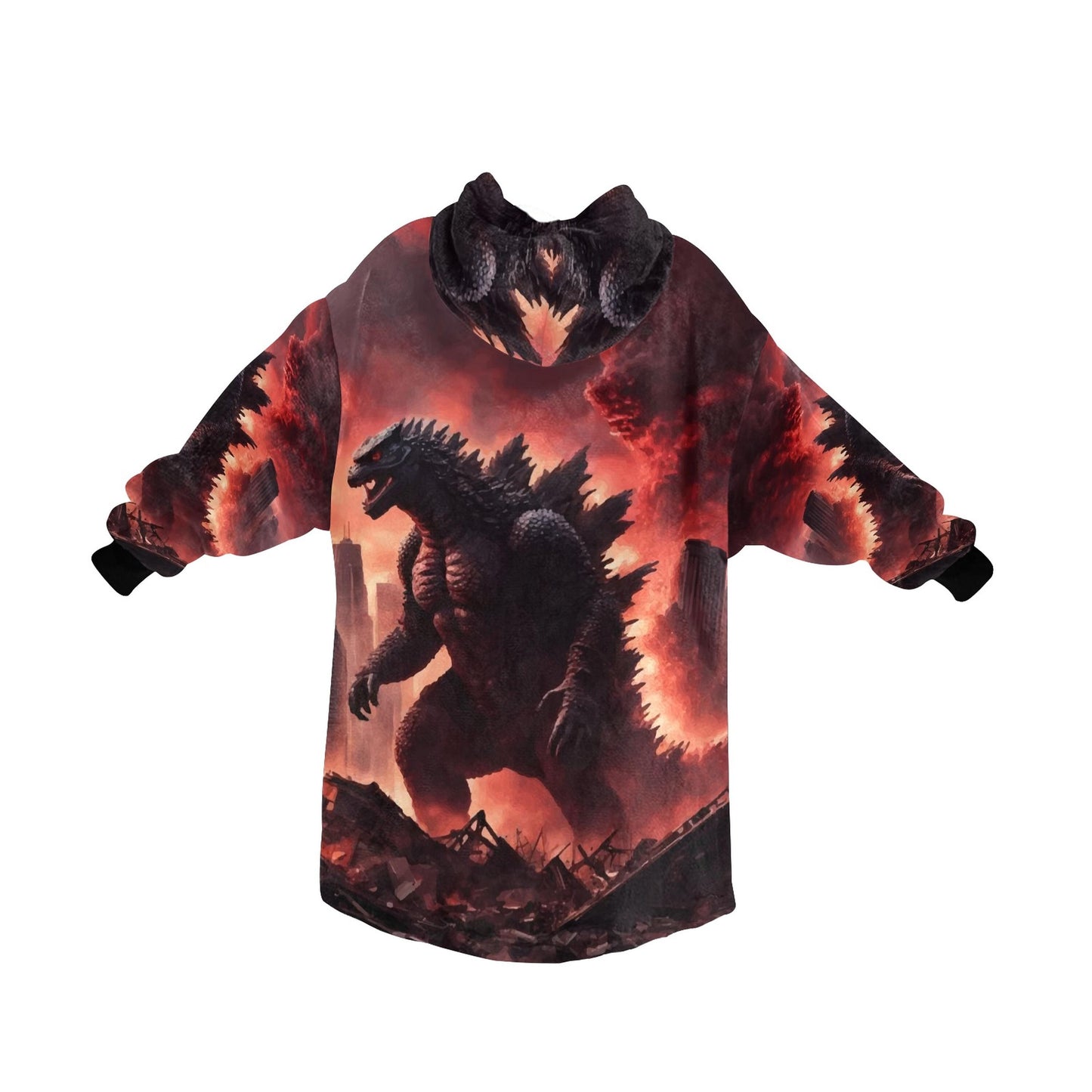Hoodie Blanket Godzilla Gojira Kaiju Blankets Comics Retro Cartoon Godzillas