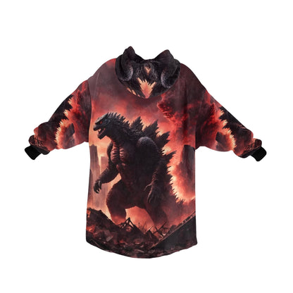 Hoodie Blanket Godzilla Gojira Kaiju Blankets Comics Retro Cartoon Godzillas