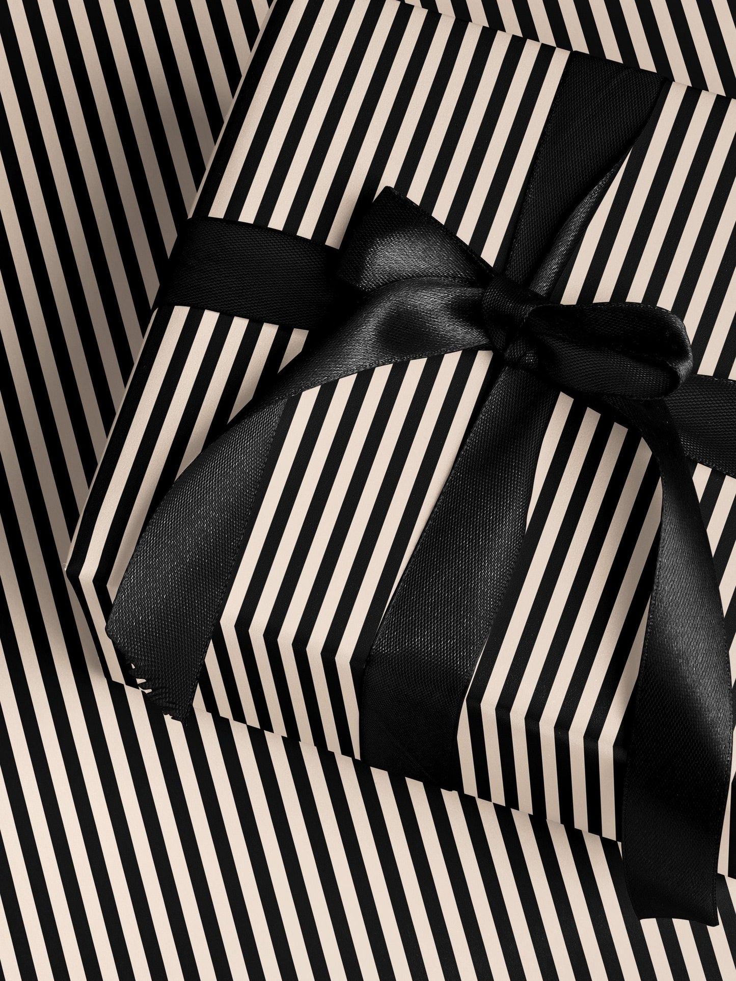 Stripe Wrapping Paper Birthday Gift Wrap Anniversary Wrapping Paper Elegant Gift Wrap Wedding Gift Wrap Special Occasion Gift Wrap Black