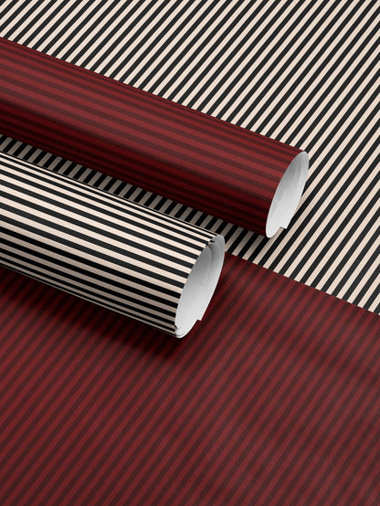 Red Stripe Wrapping Paper Roll Gift Wrap Wedding Wrapping Paper Print Elegant Gift Wrap Valentine Wrapping Paper Christmas Gift Wrap for Her
