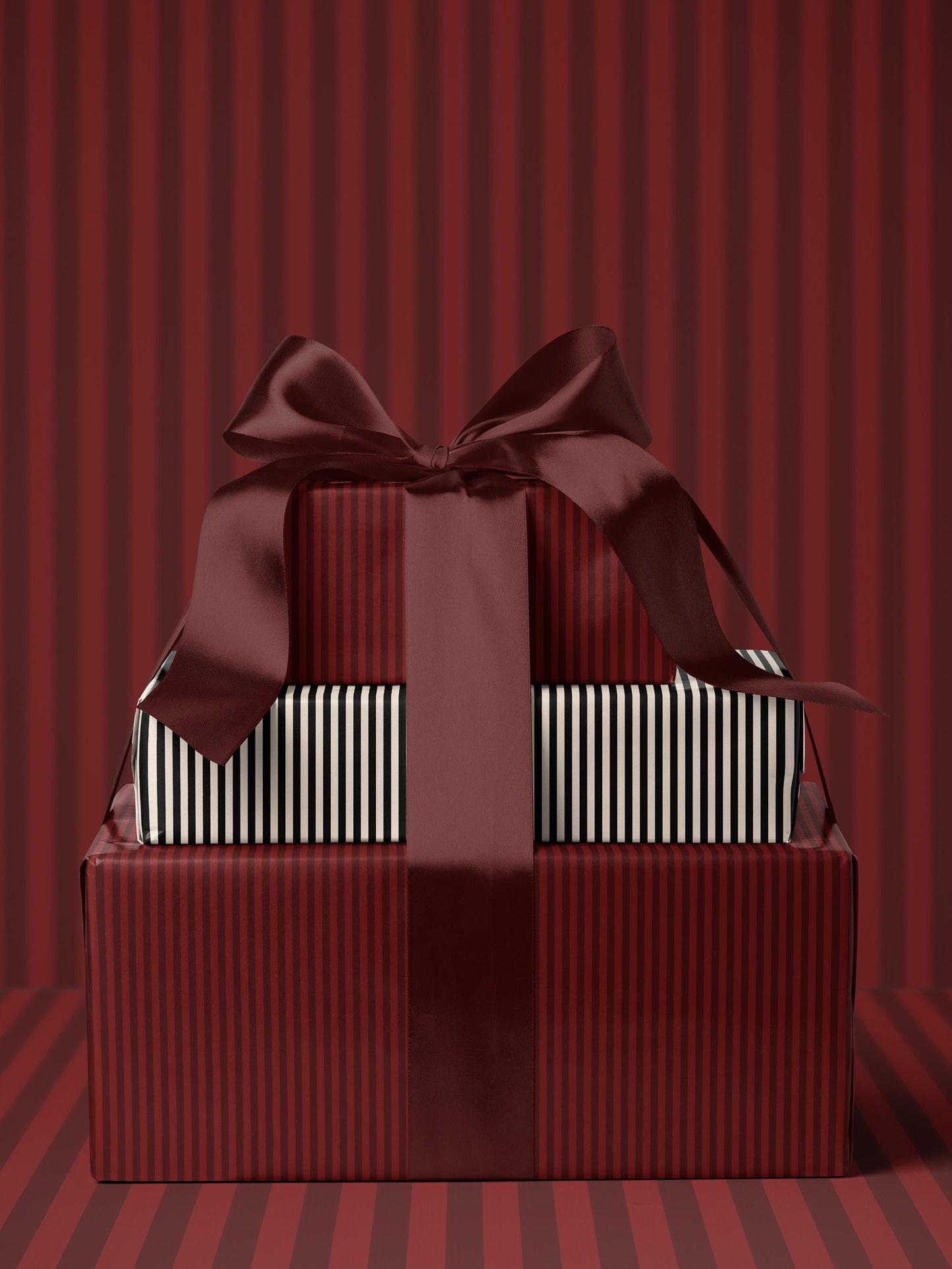 Red Stripe Wrapping Paper Roll Gift Wrap Wedding Wrapping Paper Print Elegant Gift Wrap Valentine Wrapping Paper Christmas Gift Wrap for Her