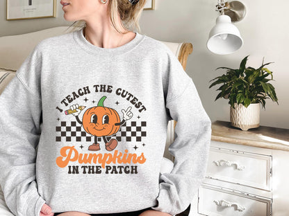 I Teach The Cutest Pumpkins In The Patch Shirt Tee,Halloween Teacher Sweatshirt, Fall Teacher Shirts,Pumpkin Teacher Tee,Cute Teacher Shirts