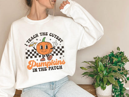 I Teach The Cutest Pumpkins In The Patch Shirt Tee,Halloween Teacher Sweatshirt, Fall Teacher Shirts,Pumpkin Teacher Tee,Cute Teacher Shirts